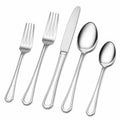Besteckset 5-teilig Edelstahl Silber Klassisch für 1 Person