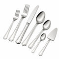 Besteckset 7-teilig Edelstahl Silber mit Ziergriff für Tischgedeck