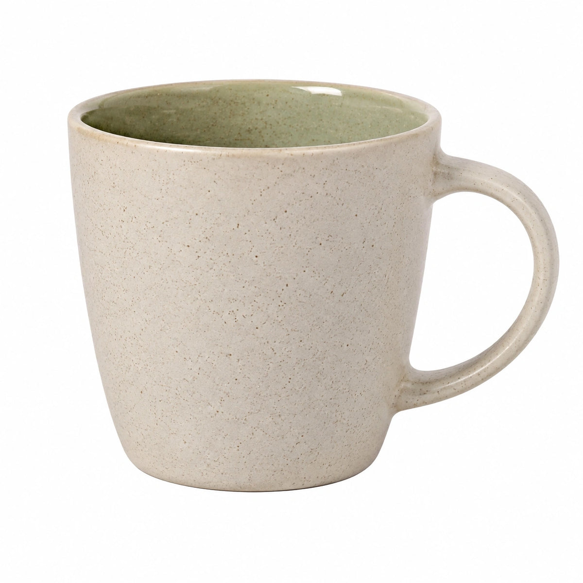 Kaffeetasse 330 ml aus Keramik Weiß Schwarz mit Berglandschaft Motiv