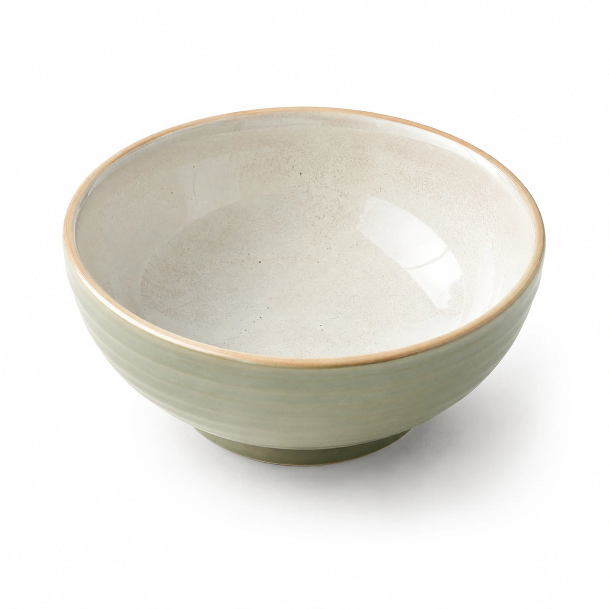 Keramikschüssel 16 cm Creme gesprenkelt für Speisen rustikaler Stil